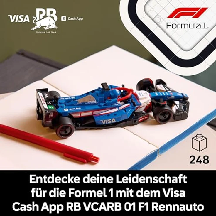 LEGO Speed Champions 77246 Visa Cash App RB VCARB 01 F1 Rennauto, detailliertes Modellauto mit Minifigur, ideale Geschenkidee zum Vatertag für Formel 1 Fans – Bild 2