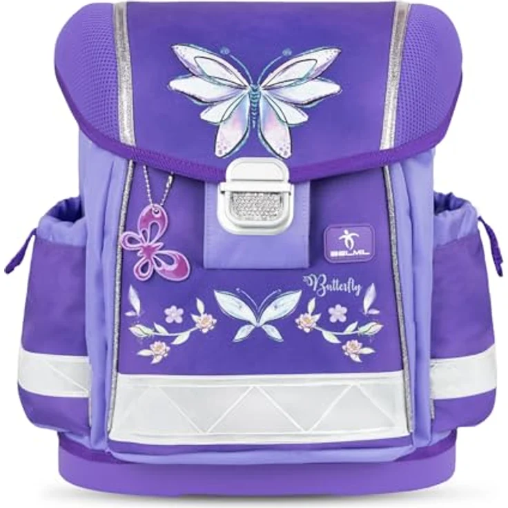 Belmil Schulranzen Classy Ergonomisch Set, 4 tlg. - Leichtes, wasserdichtes Schulranzen-Set mit atmungsaktiver Rückenpolsterung, 19 L Volumen, für A4-Formate, empfohlen von AGR – Bild 2