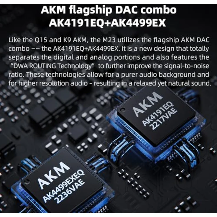 FiiO M23 Hi-Res MP3-Musik-Player Android 10 Snapdragon 660 mit AK4191EQ + AK4499EX, 5,5 Zoll, verlustfreies DSD/MQA, 5G WiFi/Apple Music/Tidal/Amazon Music 4,4 mm, 3,5 mm/4,4 mm (Dunkelblau – Bild 3