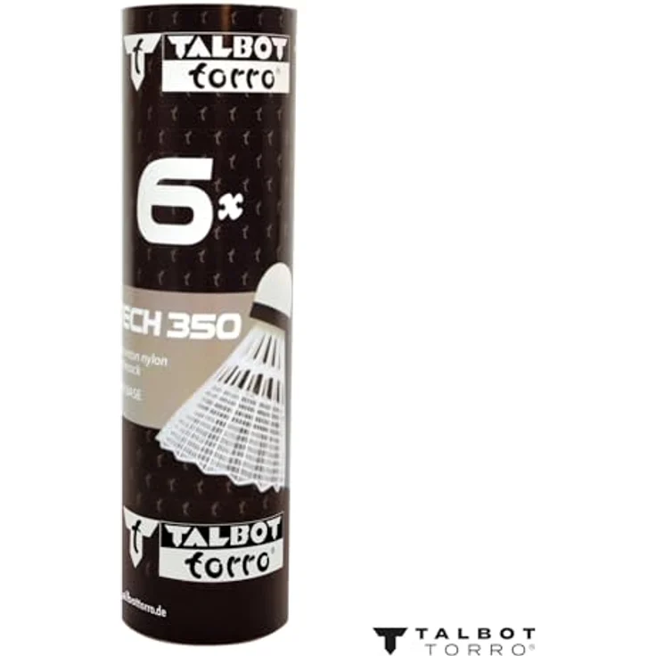 Talbot-Torro® Badminton Ball Tech 350, Nylonfederball in Weiß, 6er Dose, Geschwindigkeit: Blau/Medium, ideal für Freizeit, Training und Schulsport, Indoor & Outdoor – Bild 4