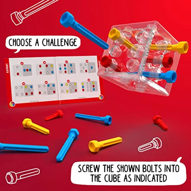 SMART Toys & Games Criss Cross Cube, Box-Puzzle mit 80 Herausforderungen für Logik- und Problemlösetraining, ab 8 Jahren – Bild 5
