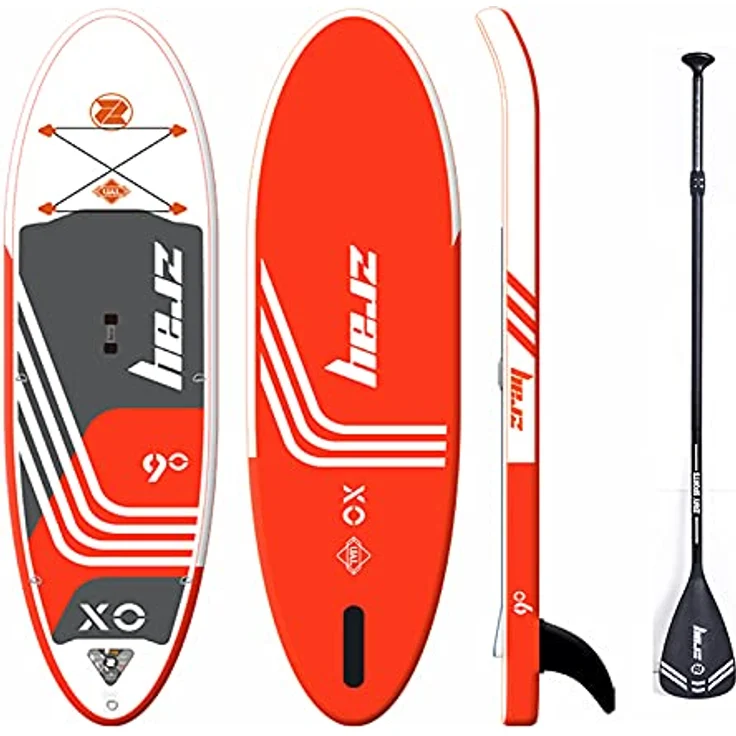Zray SUP Aufblasbares Stand Up Paddle Board X0 275x76x15cm, 167 Liter Volumen, bis 85kg Last, mit Paddel, Pumpe und Transporttasche – Bild 3