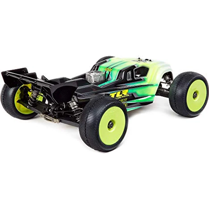 TEAM LOSI RACING 1/8 8IGHT-XT/XTE 4X4 Nitro/Electric Truggy Race Kit, Ackerman Adjustable Draglink, Shorter Wheelbase, Flex Tune Suspension Arms, LiPo/LiIon Compatible, Blue – Bild 3