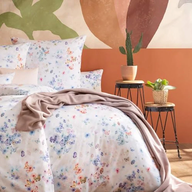 ESTELLA Bettwäsche Gabriela, Multicolor, 3-teilig, 155x220 cm + 80x80 cm + 40x80 cm, Mako-Satin, seidig-glänzende Oberfläche, pflegeleicht & trocknerfest, atmungsaktiv & anschmiegsam, 100% Baumwolle – Bild 5