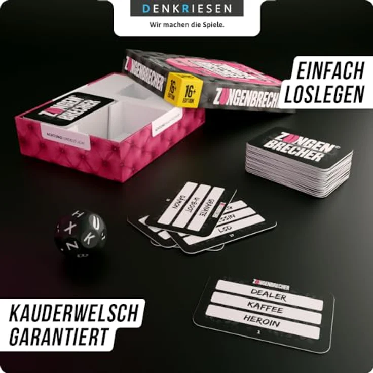 DENKRIESEN - Zungenbrecher© 16+ Raus mit der Sprache! | Kartenspiel | Partyspiel | Reisespiel | Geburtstagsgeschenk | – Bild 5