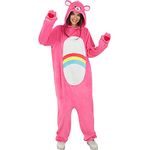 Funidelia Hurrabärchi Kostüm Glücksbärchis für Herren und Damen Care Bears - Rosa, Größe S-M, Erwachsenenkostüm - Ideal für Partys, Karneval & Halloween