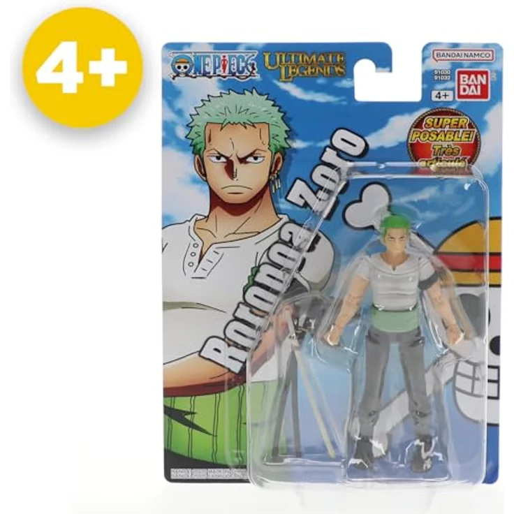 BANDAI Ultimate Legends One Piece Actionfigur, 12 cm Gelenkige Lorenor Zorro Figur mit Zubehör - Offizielle One Piece Lizenz, geeignet für Kinder ab 4 Jahren - VE91032 – Bild 7