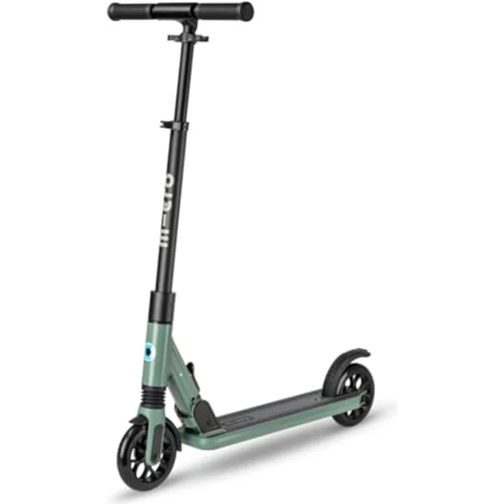 Micro Scooter micro sprite suspension, robuster Roller mit Vorderradfederung, für Kids, Teens und Erwachsene, silber – Bild 1