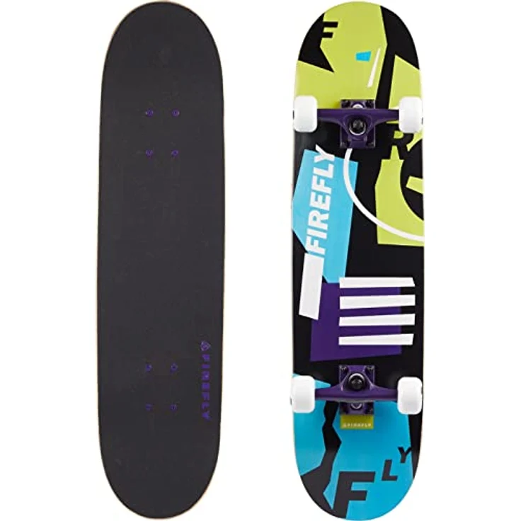 FIREFLY Unisex – Erwachsene SKB 505 Skateboard, Black/Purple/White, Einheitsgröße – Bild 1