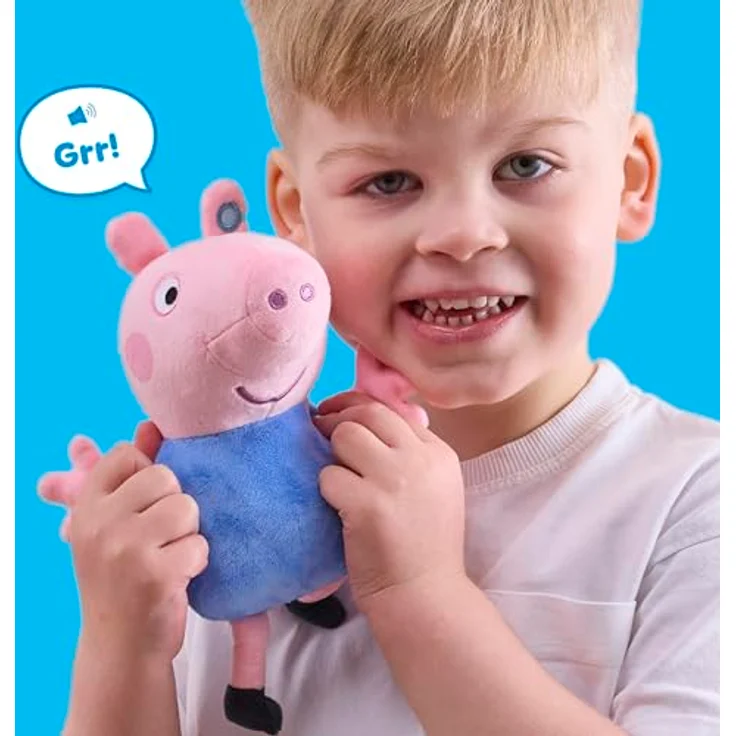 Chillfactor Peppa Pig Plüschfigur George, sprechendes Kuscheltier mit 7 Phrasen und Geräuschen, weich und kuschelig – Bild 7