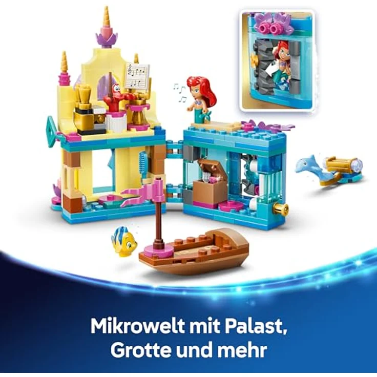 LEGO Disney Princess Arielles Magisches Mini-Schloss, Spielzeug Schloss mit Mikro Puppe, Figuren Sebastian & Fabius, für Kinder ab 5 Jahren - 43285 – Bild 3