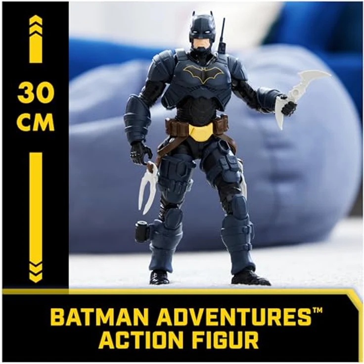Spin Master Batman Adventures Action-Figur, 30 cm - mit 16 Ausrüstungsgegenständen und voll beweglich für spannende Abenteuer und actionreiche Stunts, Spielzeug für Kinder ab 3 Jahren – Bild 2