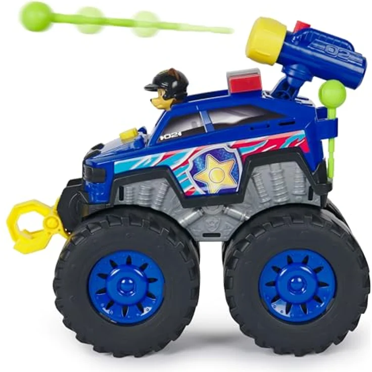 Paw Patrol Power Haulin’ Rescue Cruiser, Deluxe Monstertruck mit motorisierter Seilwinde, Chase-Figur und Geräuschen, 13,65 x 43,18 x 35,88 cm – Bild 3