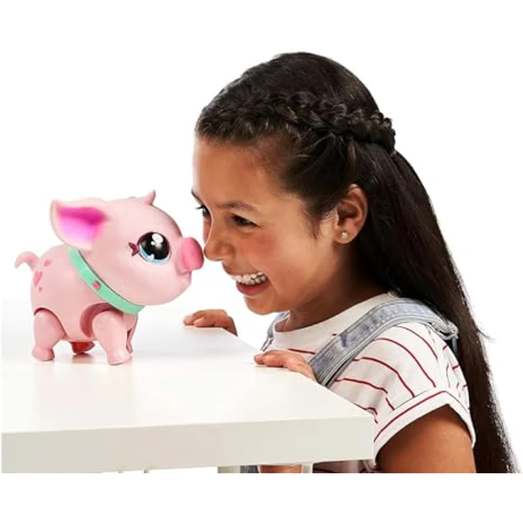 Giochi Preziosi Live - Mein kleines Schwein, interaktives Tier, das läuft, Tanzt und Essen (Famosa LPW0000), LPW00000, Bunt – Bild 5