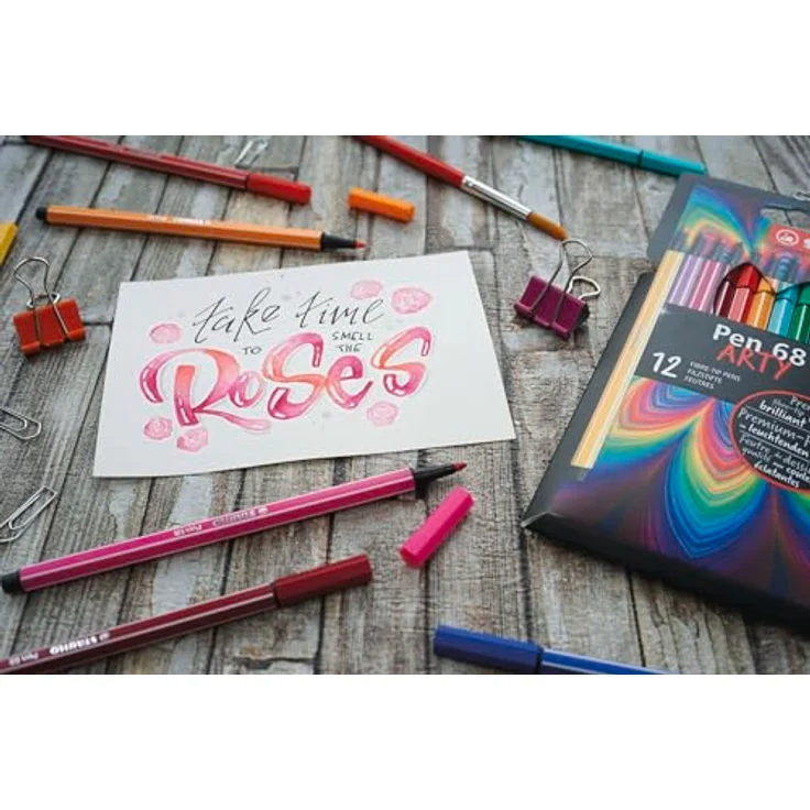 STABILO Faserstift STABILO Pen 68 Filzstift - 1 mm - 15er Metalletui - 65 Premiumfarben inklusive Neon und Pastell – Bild 9