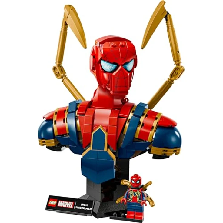 LEGO Super Heroes 76326 Iron Spider-Man Büste, Mehrfarbig mit beweglichen Armen und drehbarem Kopf, ideal für Erwachsene – Bild 2