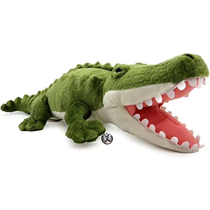 Kuscheltiere.biz Krokodil Kuscheltier Alligator 48 cm Plüschtier Reptilien Echse TAMINO, realistisches Design, waschbar bei 30°C, Markenqualität, grün – Bild 5