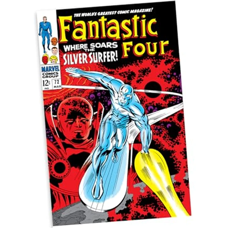 McFarlane Marvel Collection PVC Statue 1/6 Silver Surfer, detailreiche 25 cm Figur mit Diorama-Base und Comic (englisch) – Bild 4