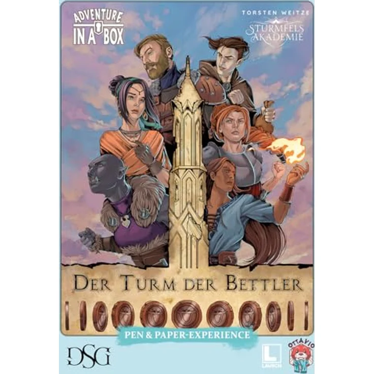Ottavio Adventure in a Box: Sturmfels Akademie – Der Turm der Bettler, Kennerspiel für 3-7 Personen, 10+ Jahre, 90-180 Minuten, Deutsch – Bild 2