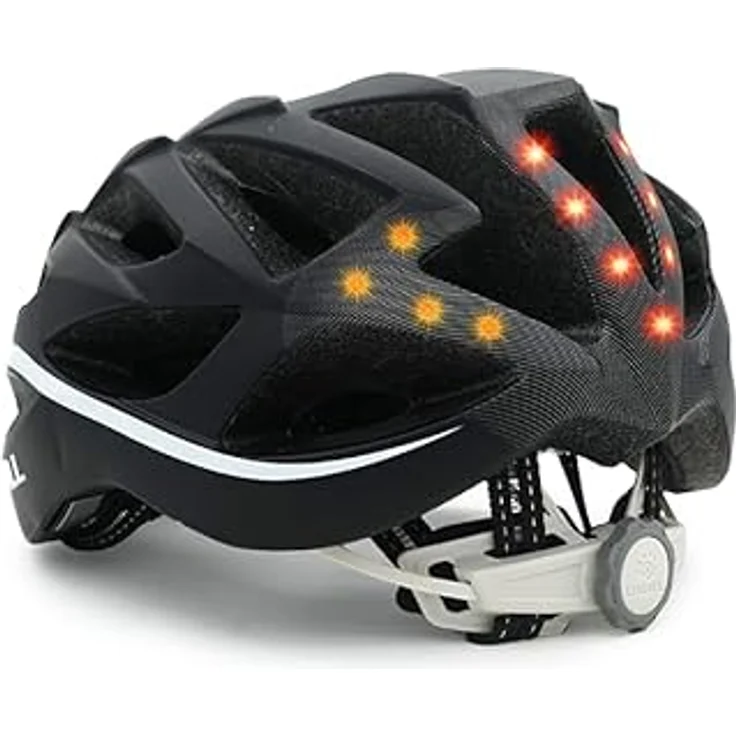 Livall Unisex – Erwachsene BH62 Neo Fahrradhelm, schwarz, weiß, one Size – Bild 4