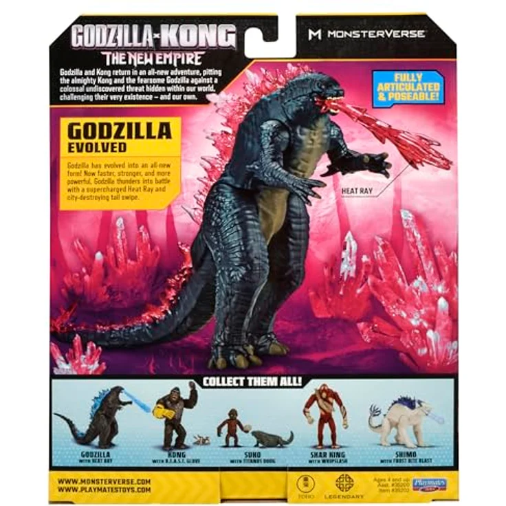 MonsterVerse Godzilla x Kong: The New Empire, 6-Zoll Godzilla Evolved Actionfigur mit Hitzestrahl-Funktion, für Sammler ab 4 Jahren – Bild 4