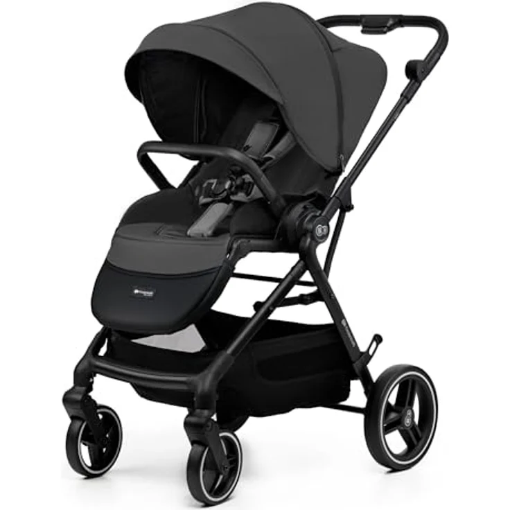 Kinderkraft YOXI Kinderwagen, Buggy für Neugeborene bis 22 kg, einfache Zusammenklappfunktion, wasserdicht, UPF50+, grau – Bild 5