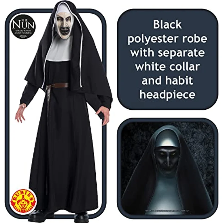 Rubies The Nun 2018 Filmkostüm, Deluxe Herren, Erwachsene Halloween Horror Dress Up, Größe XS – Bild 2