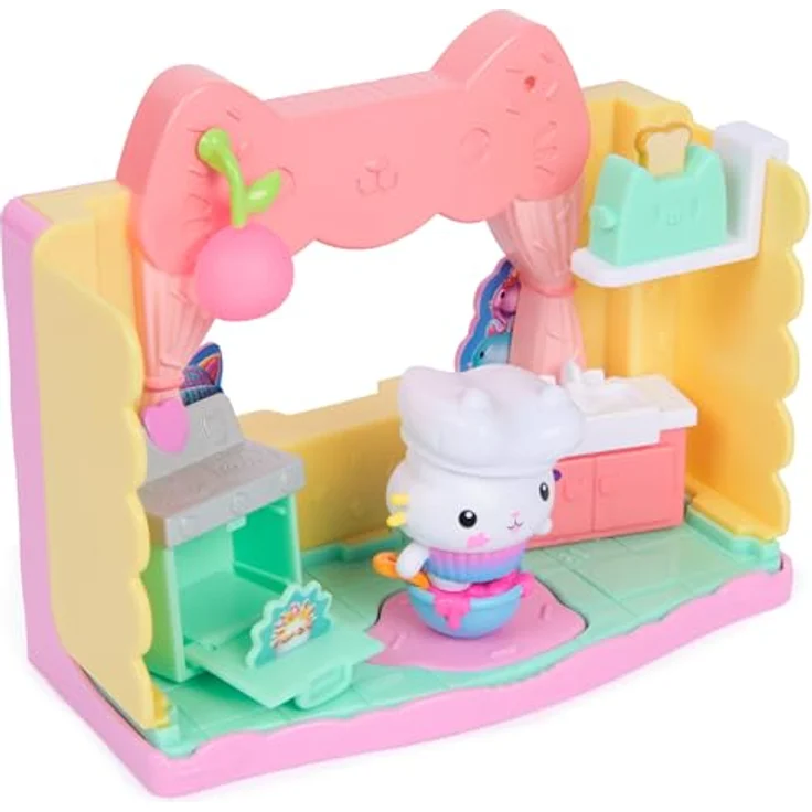 Gabby's Dollhouse Gabby’s Dollhouse: Der Film – Portal Raum Kuchis zuckersüße Sprinkleküche mit 8 Zubehörteilen & Kachi Figur für Kinder ab 3 Jahren – Bild 3