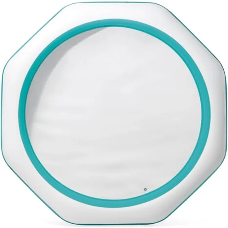 Intex Swim Center Octagonal, aufblasbares Planschbecken in Türkis-Weiß, 254 x 254 x 56 cm, für Kinder ab 6 Jahren, 999 l Wasserinhalt – Bild 8