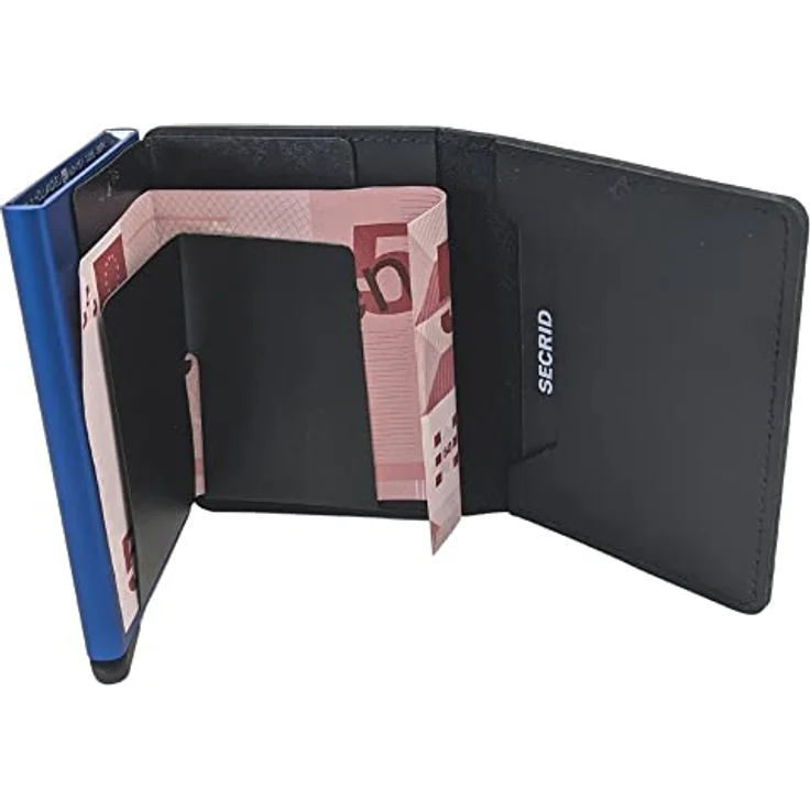 Secrid Geldbörse Slimwallet Matte Black & Blue One Size – Bild 2