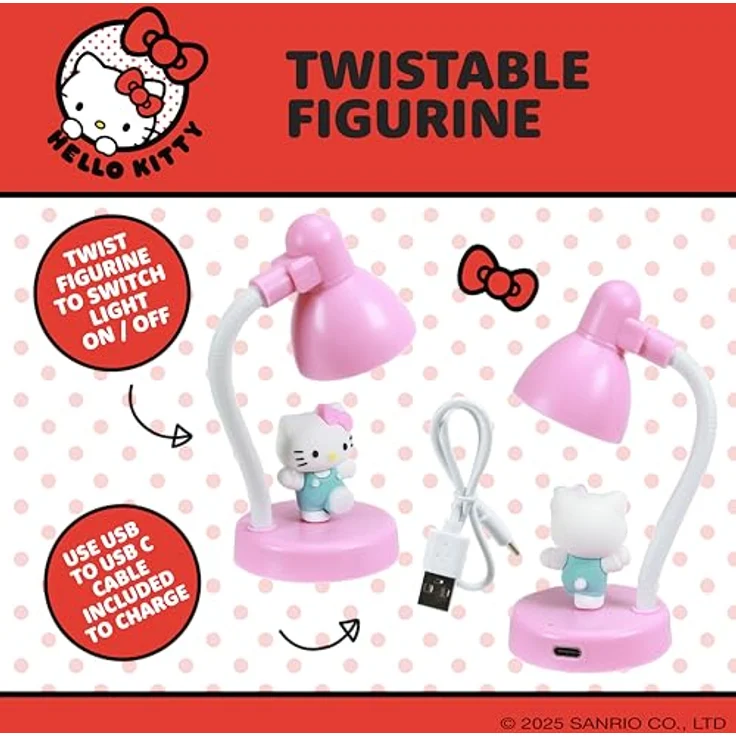 BlueSkyStudios Sanrio Tischlampe Hello Kitty Mini, niedliche Dekoration für Sammler – Bild 4