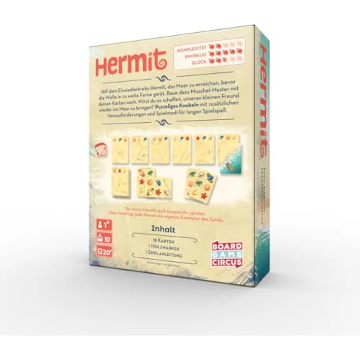 Board Game Circus Hermit, Brettspiel mit robuster Konstruktion und flexibler Gestaltung, Braun, Beige, Grau – Bild 2