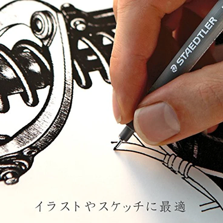 Staedtler Pigment Liner 308, Fineliner mit 1,2 mm Strichstärke, wasserfeste schwarze Pigmenttinte – Bild 5