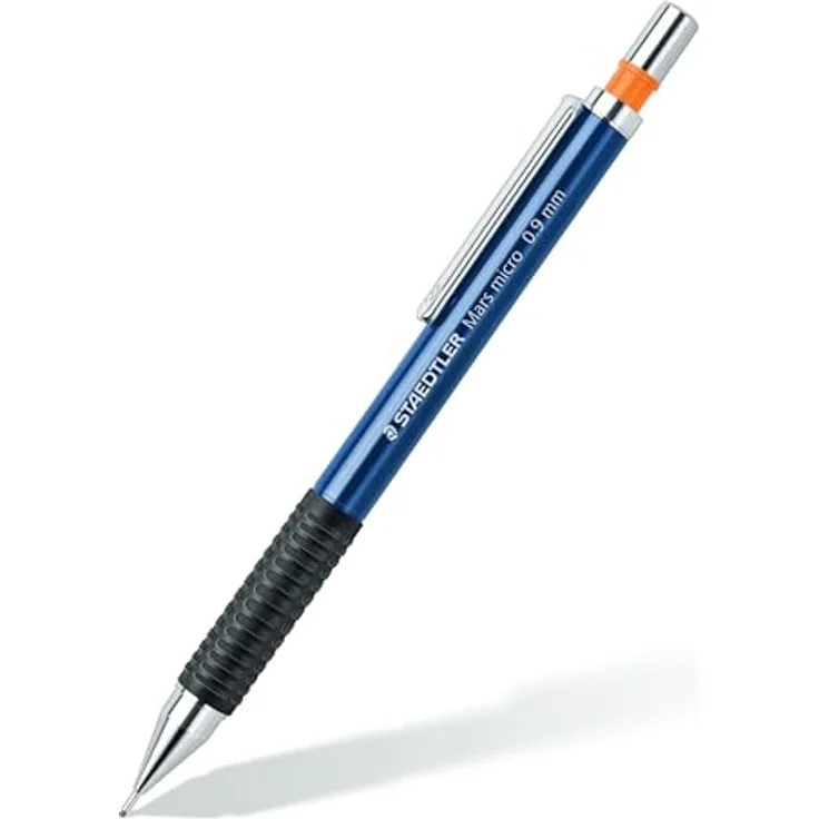 STAEDTLER Feinminenbleistift Marsmicro 775, 0,9mm, blau, mit auswechselbarer Mine und rutschfester Griffzone