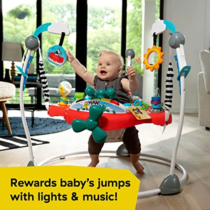 Baby Einstein 2-in-1 Activity-Jumper: Sky Explorers, interaktives Spielcenter mit 20 Melodien, 360° drehbarem Sitz und höhenverstellbar, für Babys von 6 Monaten bis 1 Jahr – Bild 3