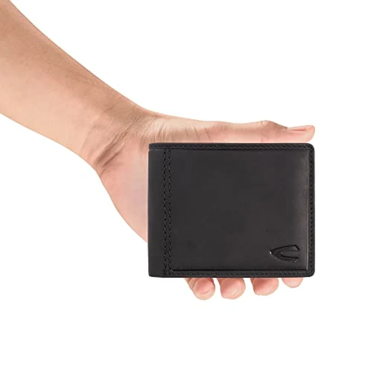 camel active Vietnam Herren Geldbörse RFID Klein Querformat Leder Schwarz – Bild 4