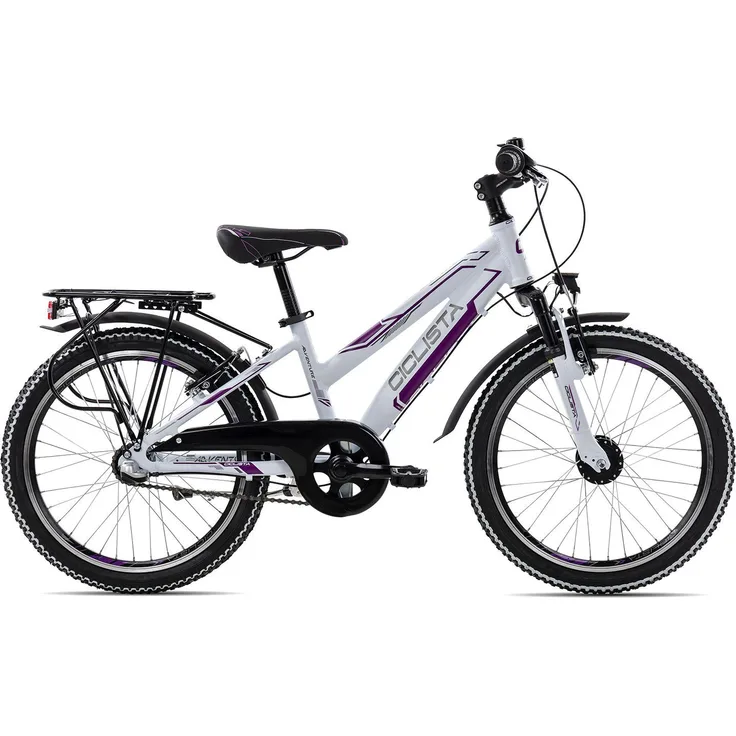 Ciclista Kinderfahrrad Adventure 3 20 Trapez, 3 Gang Shimano Nexus 3 Rücktritt Schaltwerk, Kinderrad 20 Zoll Junge Mädchen weiß