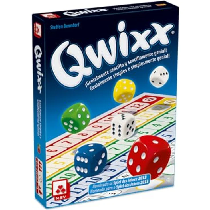 NSV QWIXX, Würfelspiel und Mentale Strategie, spanische Ausgabe mit einfacher Mechanik und hoher Wiederspielbarkeit – Bild 1