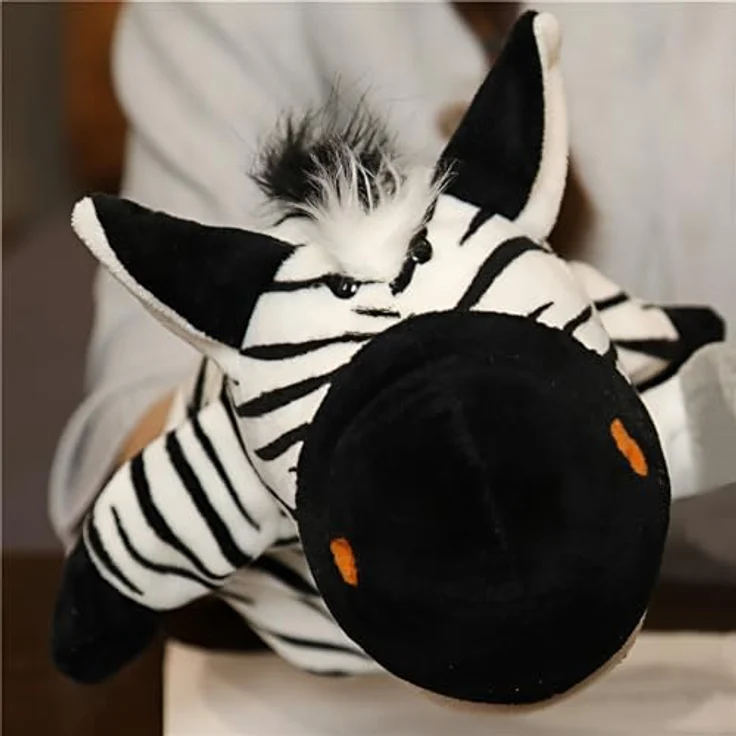 LOMTRATS Tierhandpuppen Set, Wolf, Tiger, Löwe und Affe mit beweglichen Münder, ca. 25 cm, weich & sicher, ideal für Geschichtenerzählen und Lernen – Bild 1