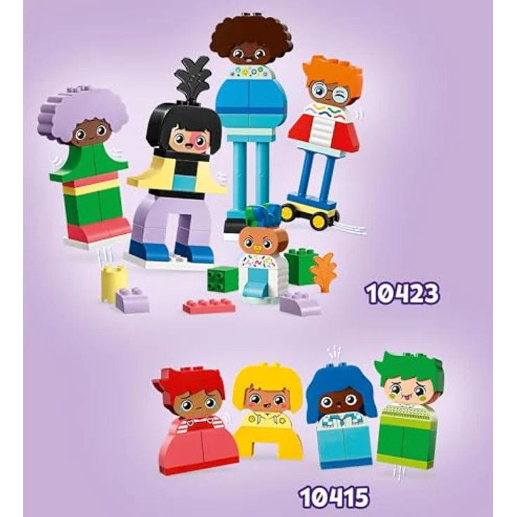 LEGO DUPLO Große Gefühle, Stapelspiel zum Bauen mit 23 bunten Bausteinen und 4 Figuren, Motorik-Spielzeug zur Förderung der sozialen und emotionalen Entwicklung von Kleinkindern ab 18 Monaten 10415 – Bild 5