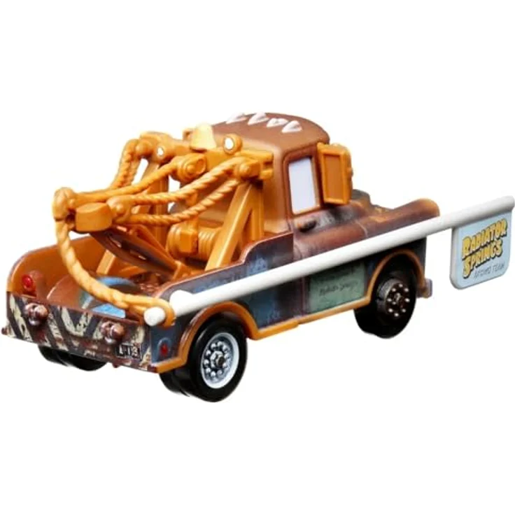 Disney Cars Spielzeug-Rennwagen Hook mit Fahne, Maßstab 1:55, Druckguss-Metall, geeignet ab 3 Jahren – Bild 3
