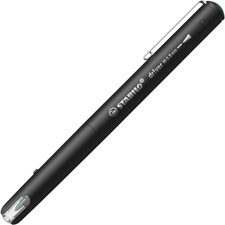 STABILO dr!ver Filzstift, grün, 0,8 mm Strichstärke mit Clip und gummierter Griffzone – Bild 7