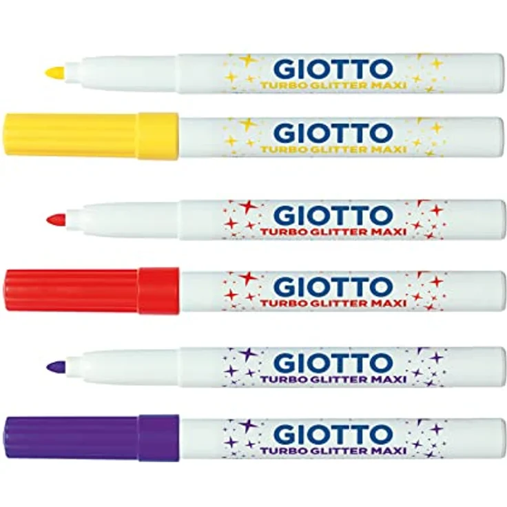 GIOTTO Turbo Glitter Maxi Marker, mit Glitzer, 4 mm Strichstärke, 426600 – Bild 2