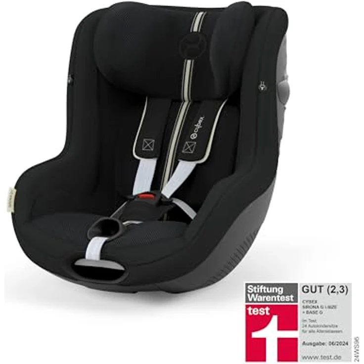Cybex Sirona G I-Size Plus, Reboard Kindersitz für Kinder ab 61 cm bis 105 cm, Moon Black – Bild 3