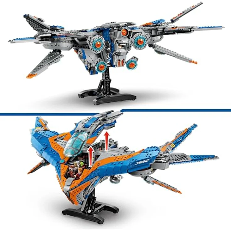 LEGO Marvel Guardians of The Galaxy: Die Milano, baubares Raumschiff-Modell mit 4 Superhelden-Minifiguren, Avengers Flieger für Weltraumabenteuer, Geschenk für Jungen und Mädchen 76286 – Bild 3