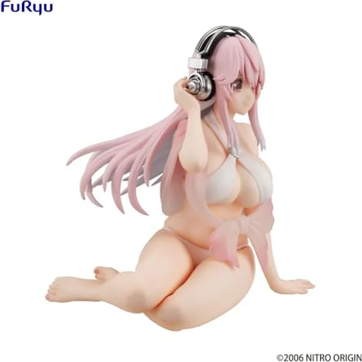 Furyu Super Sonico Noodle Stopper PVC Statue, Summer Memories Ver. 11 cm, detailreiche Sammelfigur – Bild 3