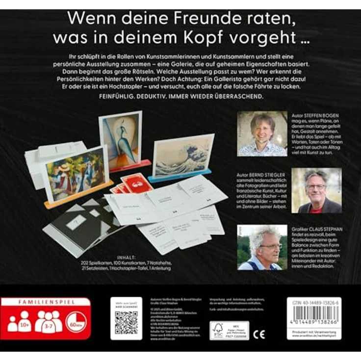 Ars Edition Gallerista, Brettspiel für 3-7 Spieler, Familienspiele mit Kunstwerken auf Postkarten, ab 10 Jahren, 60 Minuten Spielzeit – Bild 3