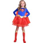 amscan Alter 6-8 Jahre Klassisch Super-Mädchen Supergirl Warner Bros Schickes Kleid Kostüm (Alter 6-8 Jahre)