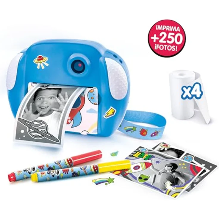 Canal Toys Appareil Photo Instantane, Kinderkamera mit 12 MP Auflösung und 1080p Videoaufnahme, blau – Bild 5
