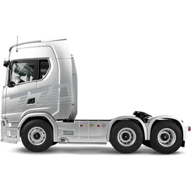 Amewi Scania 770 S Zugmaschine 6x6 1:14 RTR, ferngesteuertes Baustellenfahrzeug mit 2-Gang-Getriebe, Soundmodul und LED-Beleuchtung, silber – Bild 3